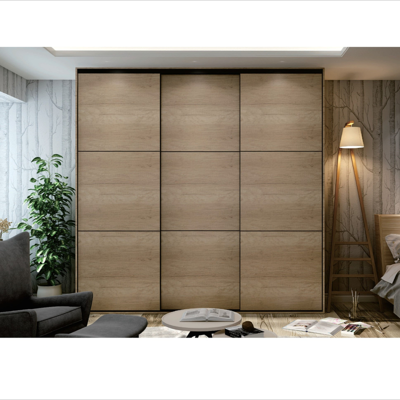 کمد دیواری اتاق خواب خانه مدرن کمد چوبی روکش چوبی روکش چوب کابینت در کشویی با کمد