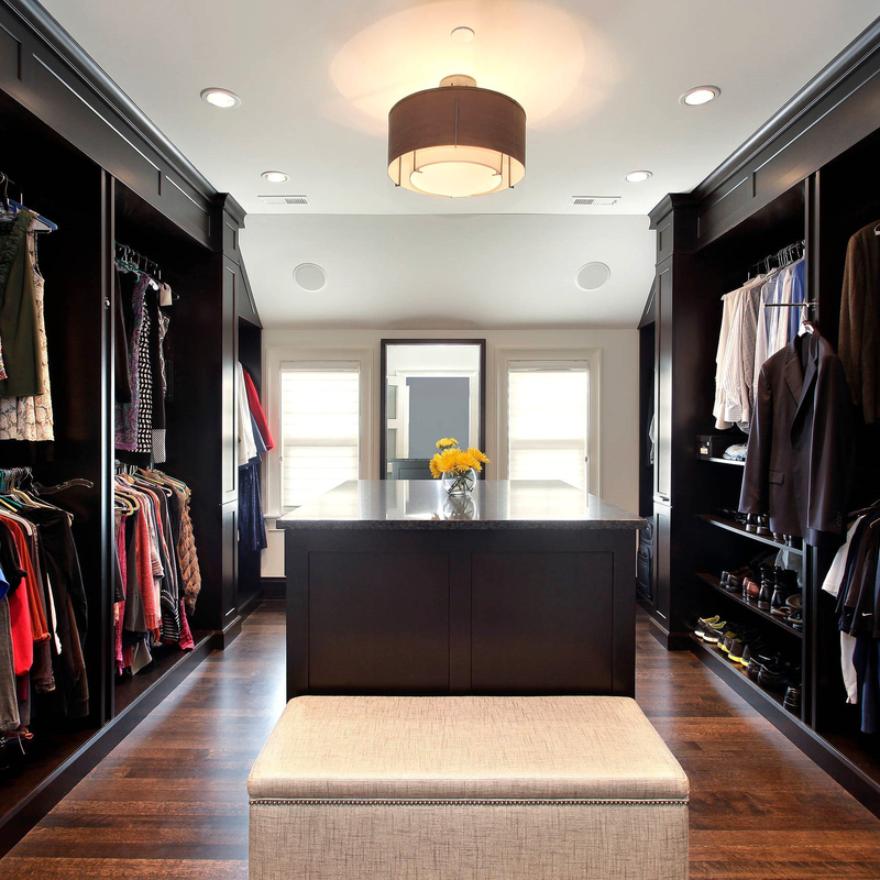قفسه جعبه کمد چوبی کلاسیک سیاه و سفید مونتاژ شده Walk In Closet Organizer